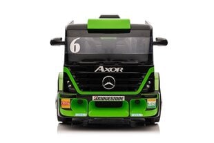 Одноместный электромобиль с прицепом Mercedes-Benz Axor XMX622, зеленый цена и информация | Электромобили для детей | kaup24.ee