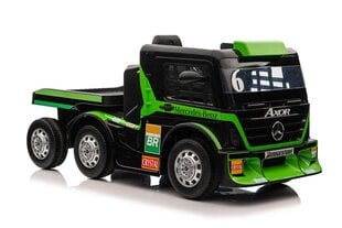Mercedes-Benz Axor XMX622 ühekohaline elektriauto koos haagisega, roheline hind ja info | Laste elektriautod | kaup24.ee
