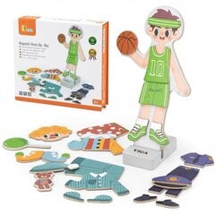 Puidust magnetpuzzle "Dress the Boy" 44 tk, Viga цена и информация | Развивающие игрушки | kaup24.ee