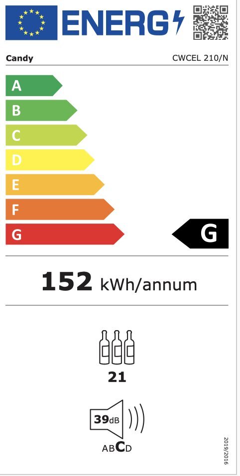 Candy CWCEL 210/N цена и информация | Veinikülmikud | kaup24.ee
