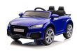 Audi TT RS, ühekohaline elektriauto lastele, sinine hind ja info | Laste elektriautod | kaup24.ee