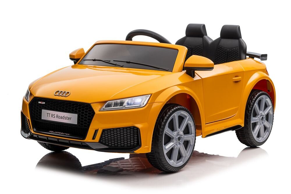 Audi TT RS, ühekohaline elektriauto lastele, kollane hind ja info | Laste elektriautod | kaup24.ee