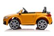 Audi TT RS, ühekohaline elektriauto lastele, kollane цена и информация | Laste elektriautod | kaup24.ee