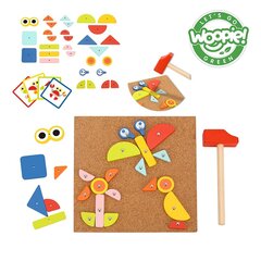 Puidust lauamäng "Nailing the pieces on the board", Woopie цена и информация | Развивающие игрушки | kaup24.ee