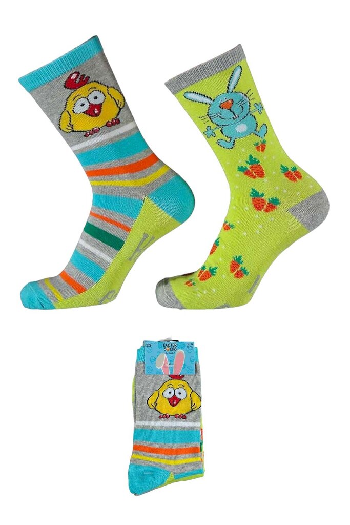 Lihavõttesokid lastele Apollo Easter Socks, erinevad värvid, 2 paari hind ja info | Poiste sukkpüksid ja sokid | kaup24.ee