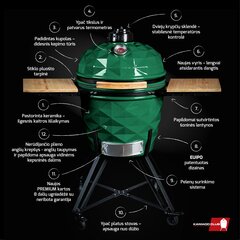 Керамический гриль KamadoClub PRO, зелёный цена и информация | Грили | kaup24.ee