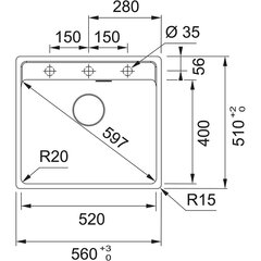 Kivimassist valamu Franke Maris MRG 610-52 A цена и информация | Раковины на кухню | kaup24.ee