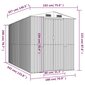 vidaXL aiakuur, helepruun, 192x357x223 cm, tsingitud teras hind ja info | Kuurid ja aiamajad | kaup24.ee