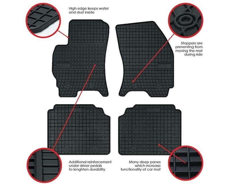 Kummimatid FORD FOCUS II 2004-2010 hind ja info | Kummimatid | kaup24.ee