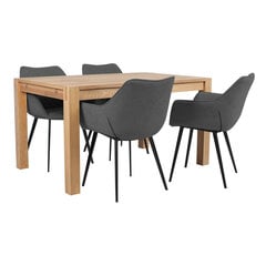 Söögilauakomplekt CHICAGO NEW 4-tooliga (37049) täispuit / MDF tammespooniga, õlitatud цена и информация | Комплекты мебели для столовой | kaup24.ee