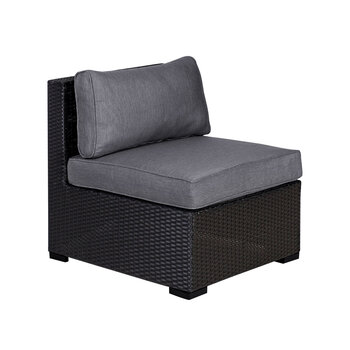 Средняя часть модульного дивана SEVILLA NEW, черная цена и информация | Садовые стулья, кресла, пуфы | kaup24.ee
