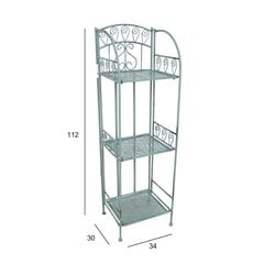 Полка Mint 34x27xH114см, антично-зеленая цена и информация | Полки | kaup24.ee