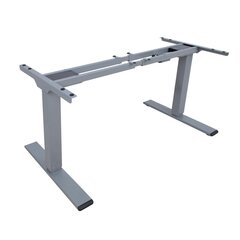 Töölaud ERGO OPTIMAL 2-mootoriga 140x80cm, hallikasvalge hind ja info | Arvutilauad, kirjutuslauad | kaup24.ee