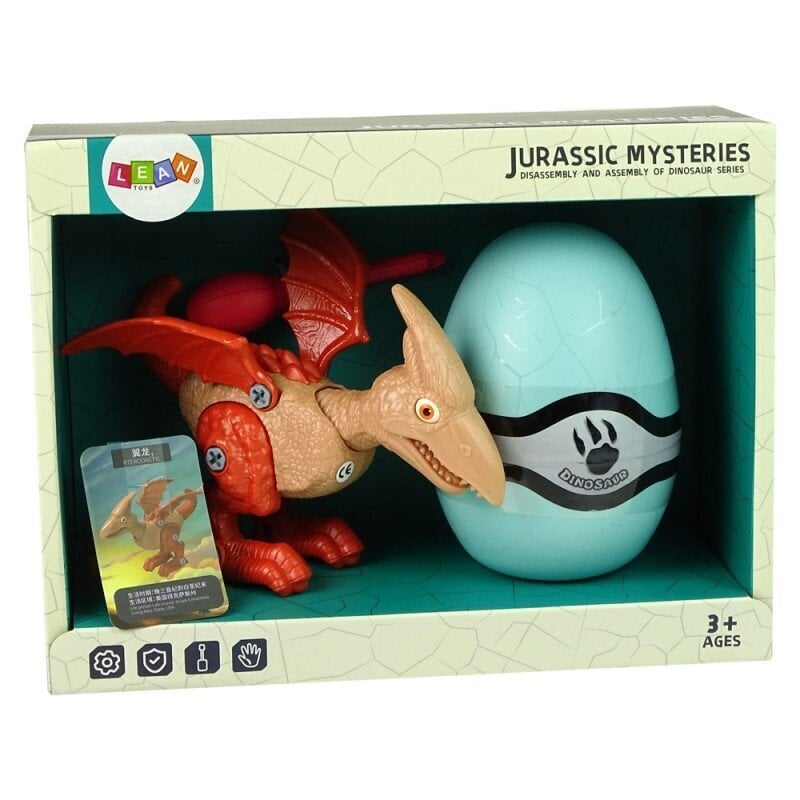 Set Dinosaur Pterodactyl with Egg DIY Screwdriver Red hind ja info | Klotsid ja konstruktorid | kaup24.ee