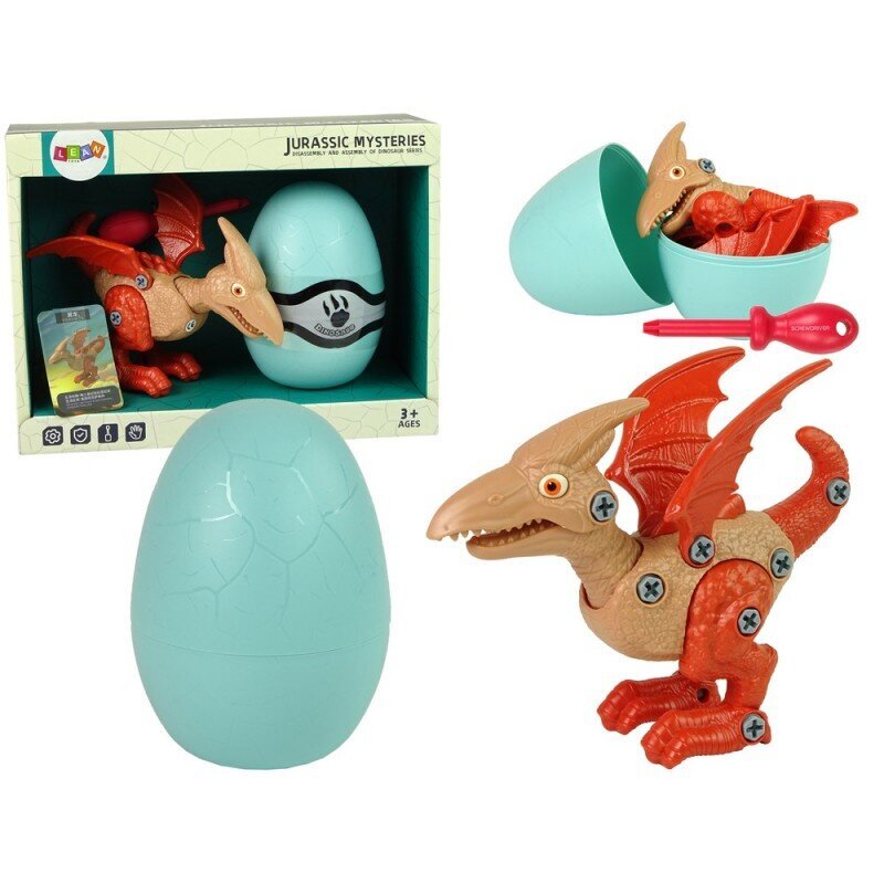 Set Dinosaur Pterodactyl with Egg DIY Screwdriver Red hind ja info | Klotsid ja konstruktorid | kaup24.ee