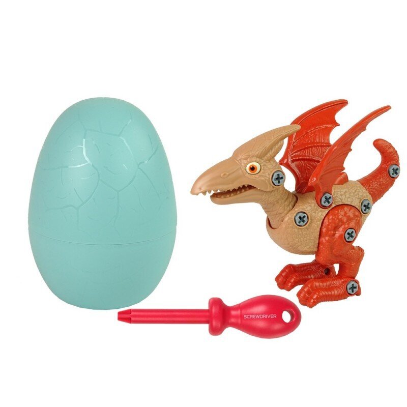 Set Dinosaur Pterodactyl with Egg DIY Screwdriver Red hind ja info | Klotsid ja konstruktorid | kaup24.ee