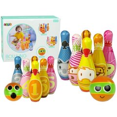 Soft Bowling Set 6 Pieces Coloured Numbers Ball цена и информация | Уличные игры | kaup24.ee