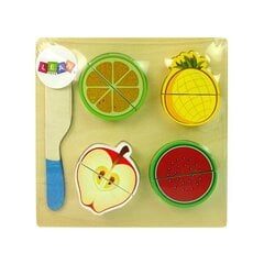 Wooden Set of Fruit Sweets for Cutting цена и информация | Развивающие игрушки | kaup24.ee