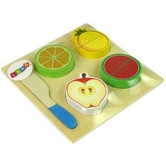 Wooden Set of Fruit Sweets for Cutting hind ja info | Arendavad mänguasjad | kaup24.ee