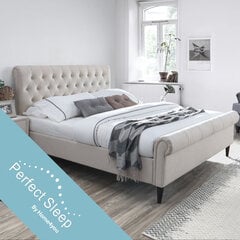 Кровать LUCIA 160x200 cм, с матрасом HARMONY DELUX, бежевая цена и информация | Кровати | kaup24.ee