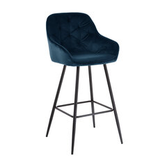 Барный стул BRITA, темно-синий бархат цена и информация | Стулья для кухни и столовой | kaup24.ee