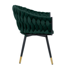 Стул FLORA, темно-зеленый бархат цена и информация | Комплекты мебели для столовой | kaup24.ee
