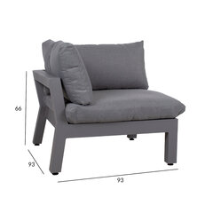 Угловая часть модульного дивана Fluffy, серый цена и информация | Садовые стулья, кресла, пуфы | kaup24.ee