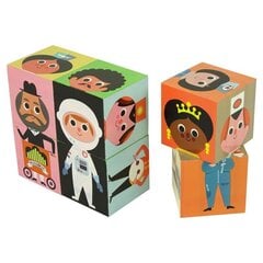 Wooden Blocks Assemble Characters 6 Piece Puzzle Colourful цена и информация | Игрушки для малышей | kaup24.ee