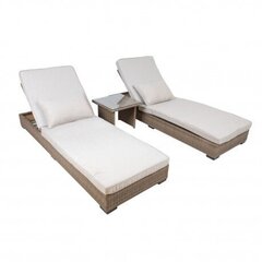 Deck chairs set EDEN, beige цена и информация | Шезлонги | kaup24.ee