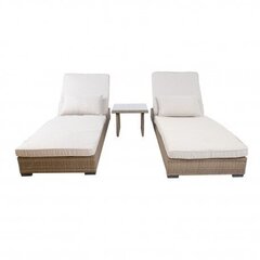 Deck chairs set EDEN, beige цена и информация | Шезлонги | kaup24.ee