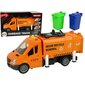 Rubbish Truck with Friction Drive Sound Effects Orange hind ja info | Poiste mänguasjad | kaup24.ee