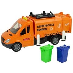 Rubbish Truck with Friction Drive Sound Effects Orange hind ja info | Poiste mänguasjad | kaup24.ee