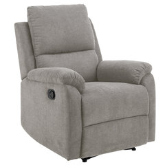 Tugitool SABIA recliner, helehall, 80x90xH101cm hind ja info | Tugitoolid | kaup24.ee