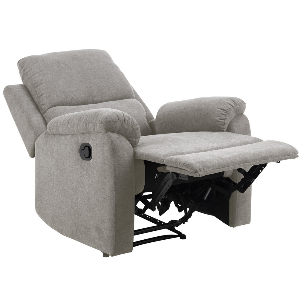 Tugitool SABIA recliner, helehall, 80x90xH101cm hind ja info | Tugitoolid | kaup24.ee