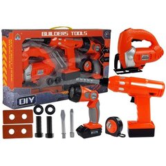 DIY Kit Drill, Jigsaw, Battery Flashlight 12 pcs. hind ja info | Poiste mänguasjad | kaup24.ee