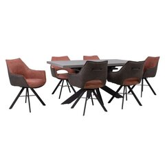Обеденный комплект EDDY с 6 стульями 24502 цена и информация | Комплекты мебели для столовой | kaup24.ee