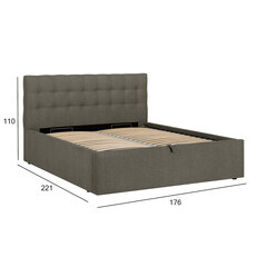 Bed LEENA 160x200cm, beige цена и информация | Кровати | kaup24.ee