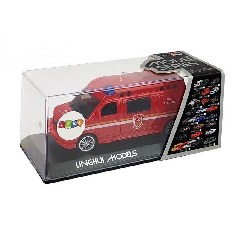 Fire Department Auto with Drawstring with Lights and Sound hind ja info | Poiste mänguasjad | kaup24.ee