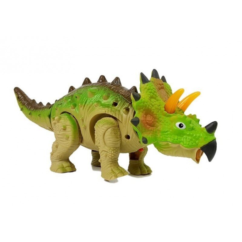 Dinosaur on Battery Triceratops Green hind ja info | Poiste mänguasjad | kaup24.ee