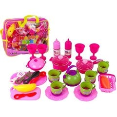 Kitchen Set 31 Elements Bag Dishes Plates Kids hind ja info | Tüdrukute mänguasjad | kaup24.ee