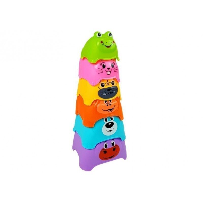 Pyramid for a baby Animals Cups hind ja info | Imikute mänguasjad | kaup24.ee