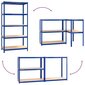 vidaXL 5-tasandilised riiulid 2 tk sinine, teras ja tehispuit hind ja info | Riiulid tööriistadele | kaup24.ee