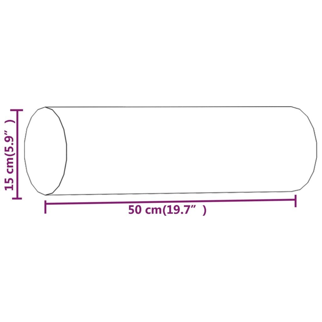 vidaXL dekoratiivpadjad 2 tk, roosa, Ø15 x 50 cm, samet hind ja info | Dekoratiivpadjad ja padjakatted | kaup24.ee