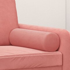 vidaXL dekoratiivpadjad 2 tk, roosa, Ø15 x 50 cm, samet цена и информация | Декоративные подушки и наволочки | kaup24.ee