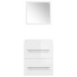 vidaXL peegliga vannitoakapp, kõrgläikega valge, 41 x 38,5 x 48 cm hind ja info | Vannitoa komplektid | kaup24.ee