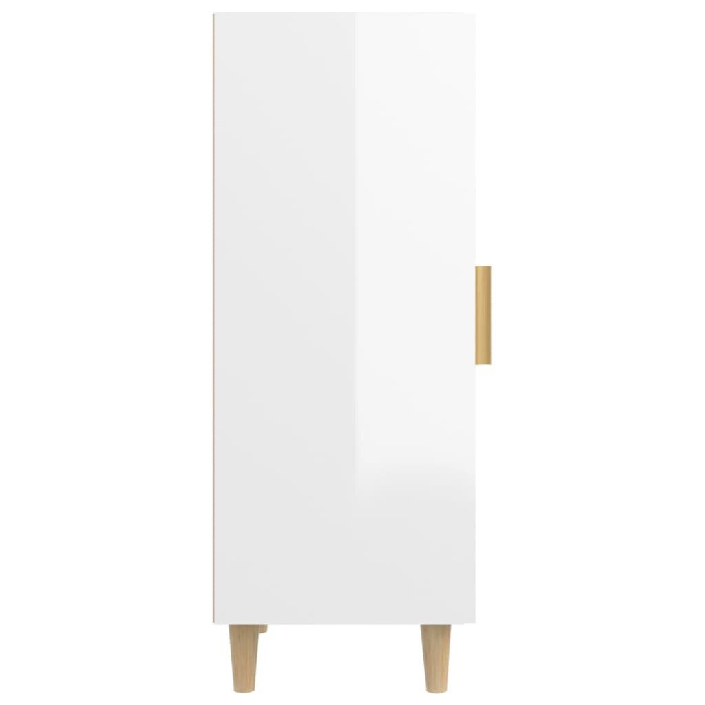 vidaXL puhvetkapp, kõrgläikega valge, 34,5 x 34 x 90 cm, tehispuit цена и информация | Elutoa väikesed kapid | kaup24.ee