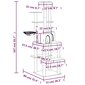 vidaXL kassimaja sisalköitega kraapimispuudega, helehall, 167 cm hind ja info | Kraapimispuud | kaup24.ee