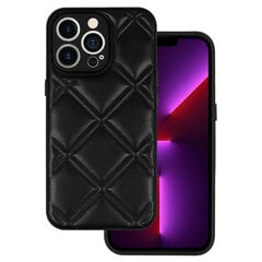 Telefoniümbris Leather 3D - iPhone 14 Pro Max D3, must hind ja info | Telefoni kaaned, ümbrised | kaup24.ee