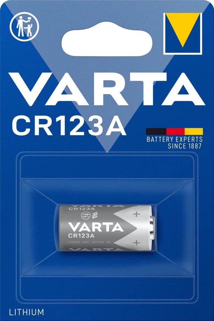 Varta Lithium CR123 patarei цена и информация | Patareid | kaup24.ee