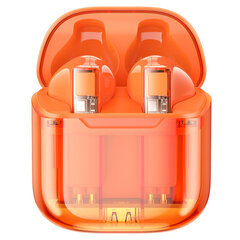 Borofone TWS Bluetooth kõrvaklapid BW23 Crystal Bean Transparent Edition Orange цена и информация | Наушники | kaup24.ee